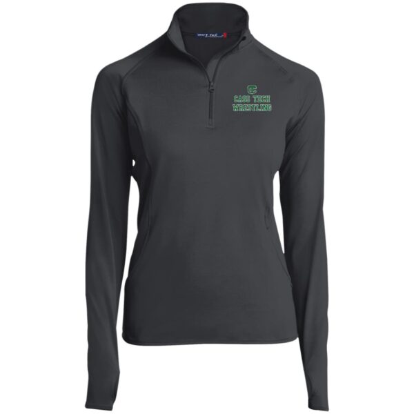 Women's 3/4 Zip Cadet Collar - Image 2