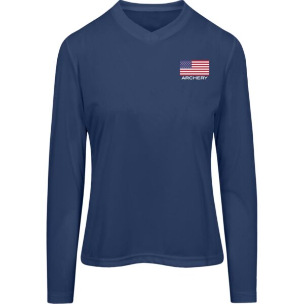 American Archery Women's Long Sleeve Workout Tee - Image 3