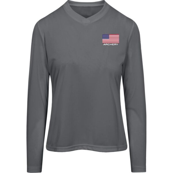 American Archery Women's Long Sleeve Workout Tee - Image 5