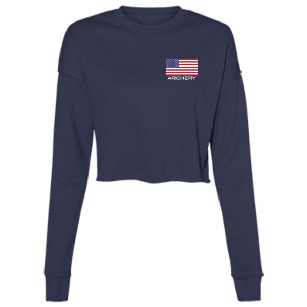 American Archery Women's Cropped Fleece Crew - Image 2