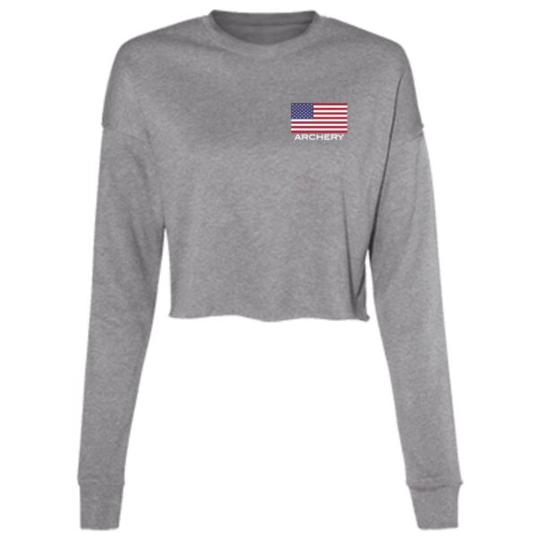 American Archery Women's Cropped Fleece Crew - Image 3