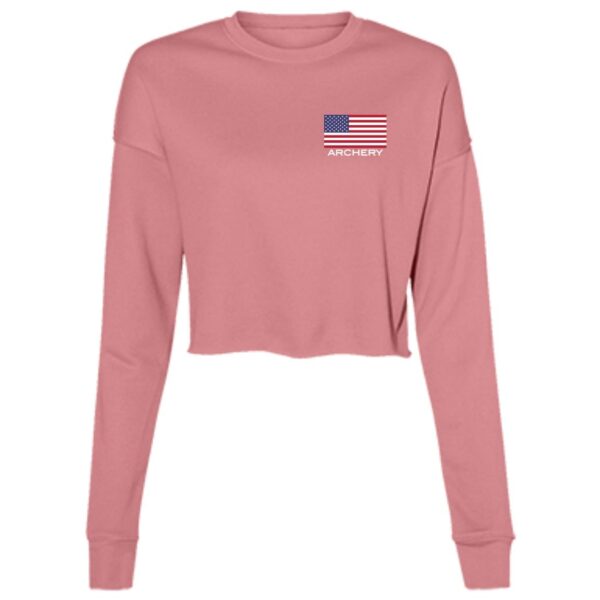 American Archery Women's Cropped Fleece Crew - Image 4